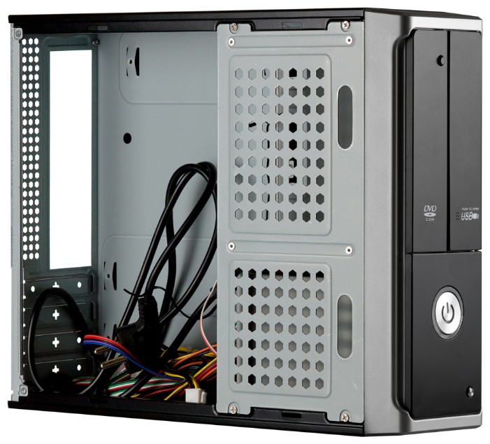 Корпус Exegate MI-205 350W Black/silver (#3)