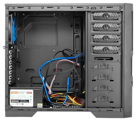 Корпус FOX 9605BK 550W Black (#4)