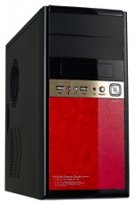 Корпус FOX 6811BR 430W Black/red