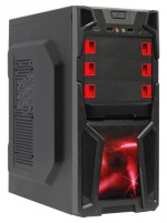 Корпус BoxIT 3401BR w/o PSU Black/red