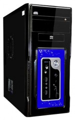 Корпус DeTech 8619DB w/o PSU Black/blue