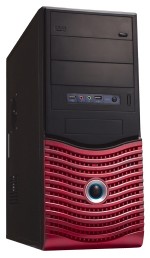 Корпус FOX 5827BR w/o PSU Black/red