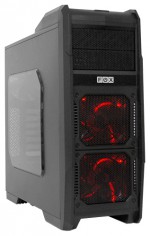 Корпус FOX 9606RD 550W Black/red