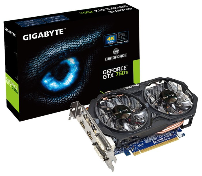 Видеокарта GIGABYTE GeForce GTX 750 Ti 1033Mhz PCI-E 3.0 2048Mb 5400Mhz 128 bit 2xDVI 2xHDMI HDCP (#3)